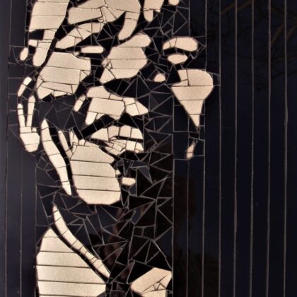 Handcrafted Glass Mosaic - Bronze Mandela
