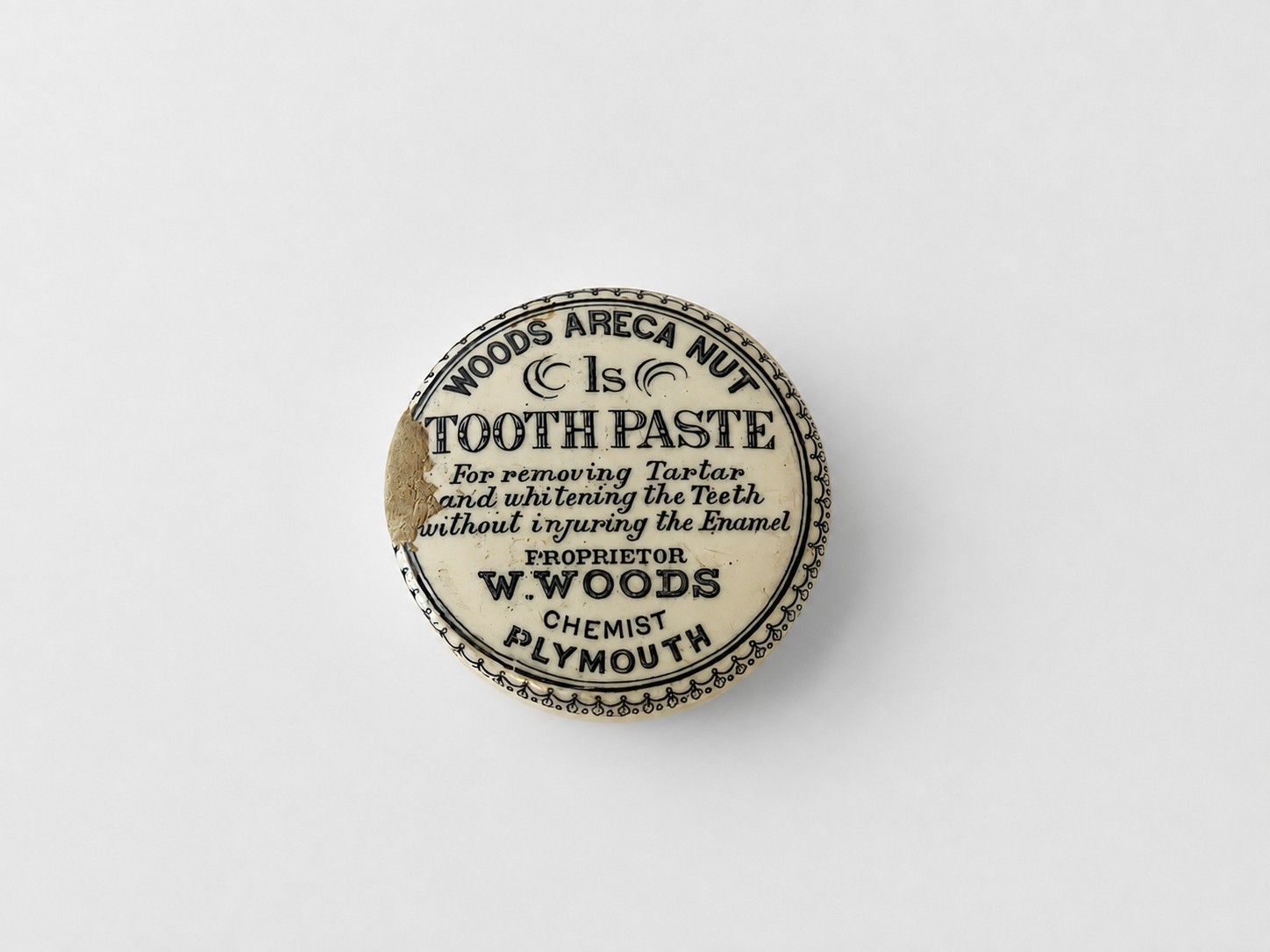 Antique Woods Tooth Paste Jar lid