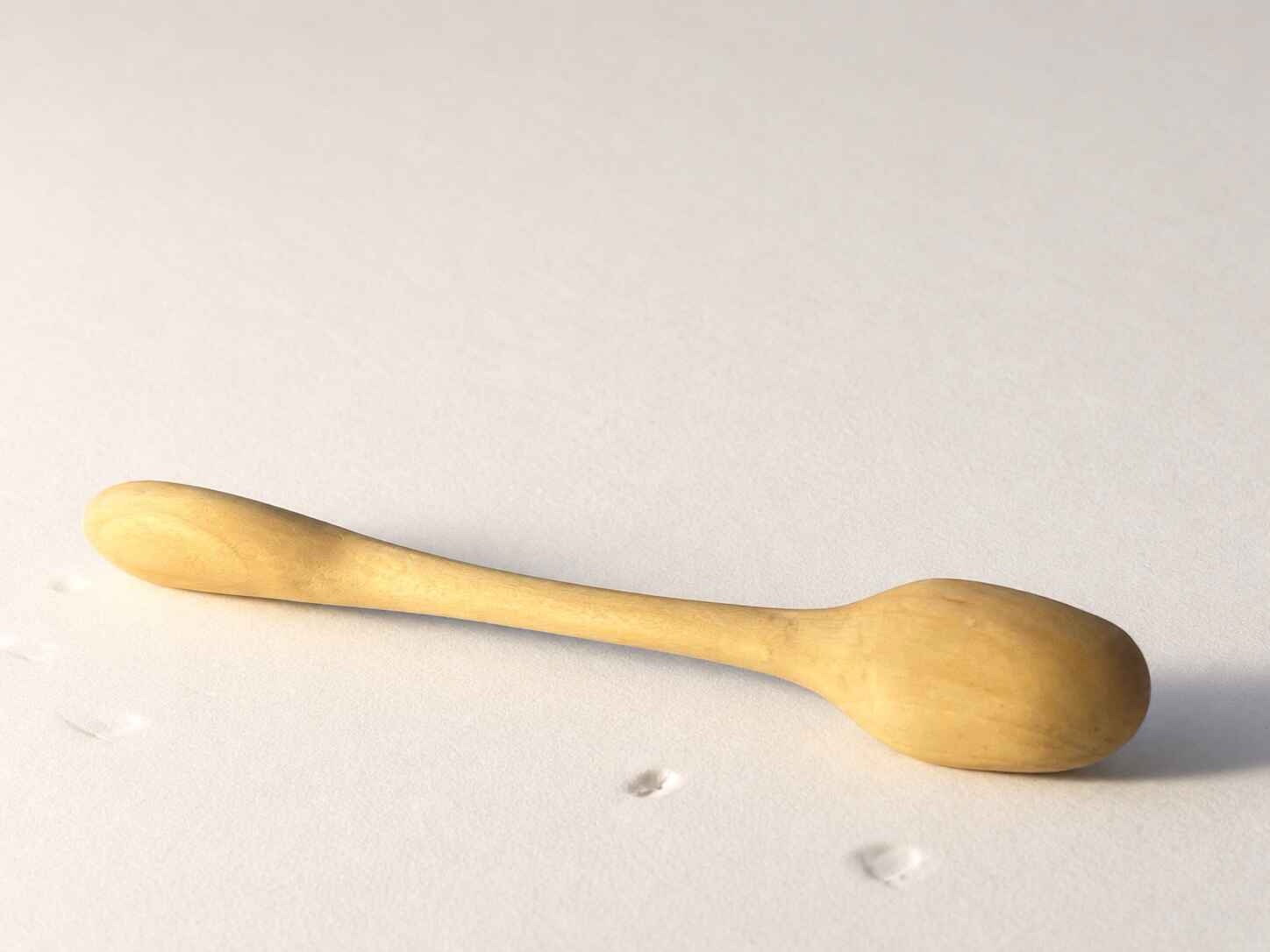 Hand carved Olive wood spoon 10cm - Image 2