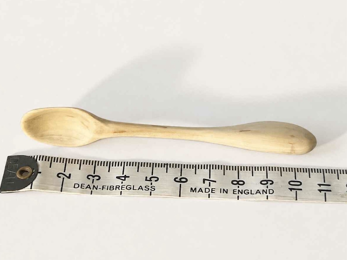 Hand carved Olive wood spoon 10cm - Image 5