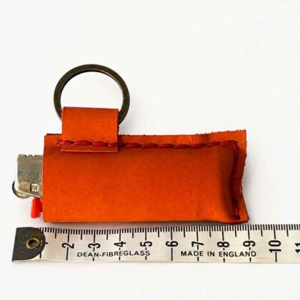 Hand Stitched Red Leather lighter cover