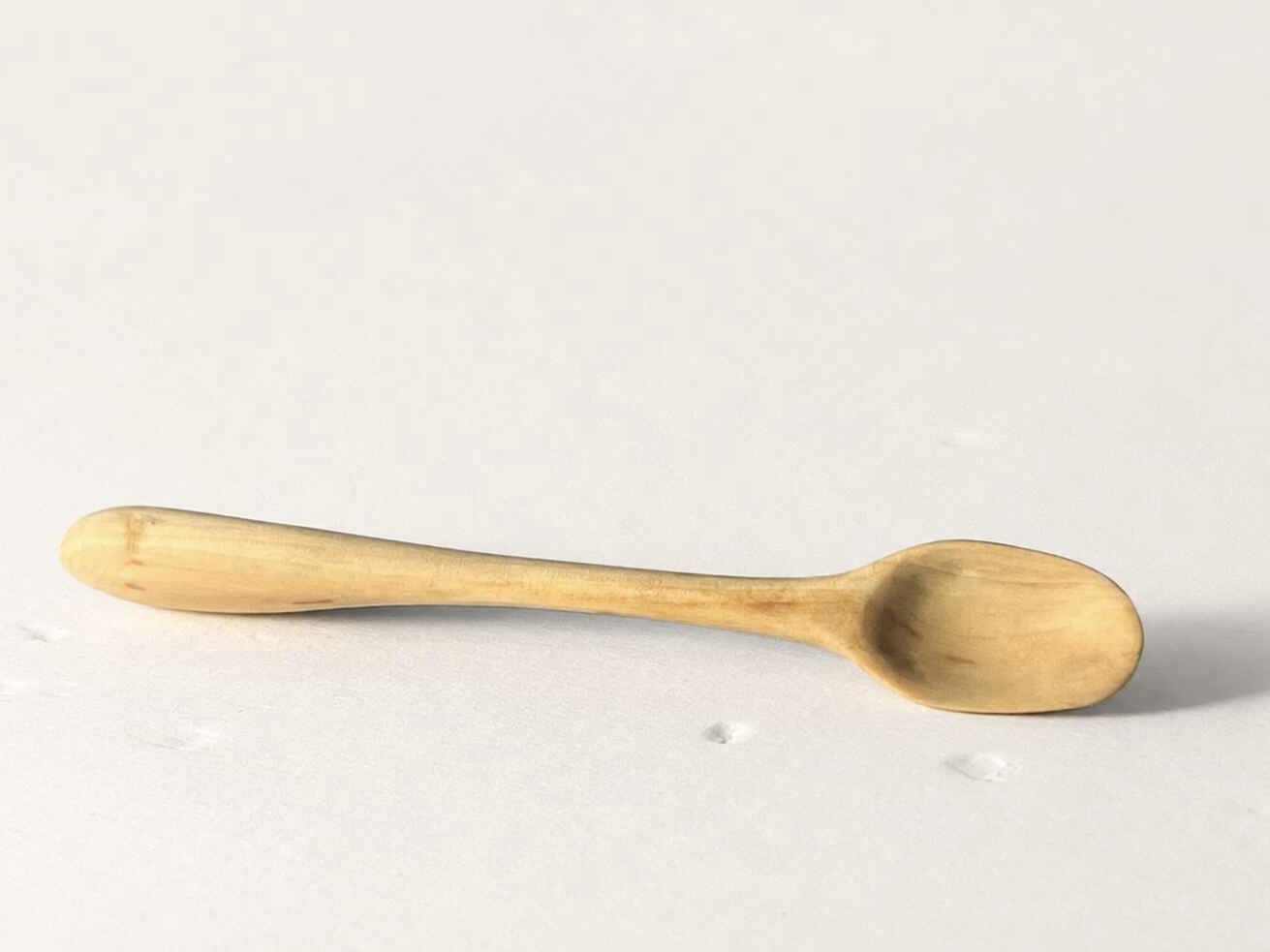 Hand carved Olive wood spoon 10cm - Image 4