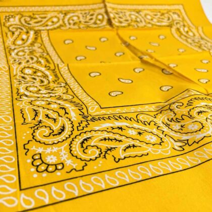 Paisley print Bandana Bright Yellow