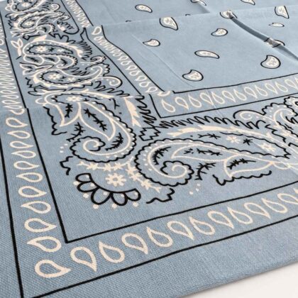 Paisley print Bandana Baby Blue