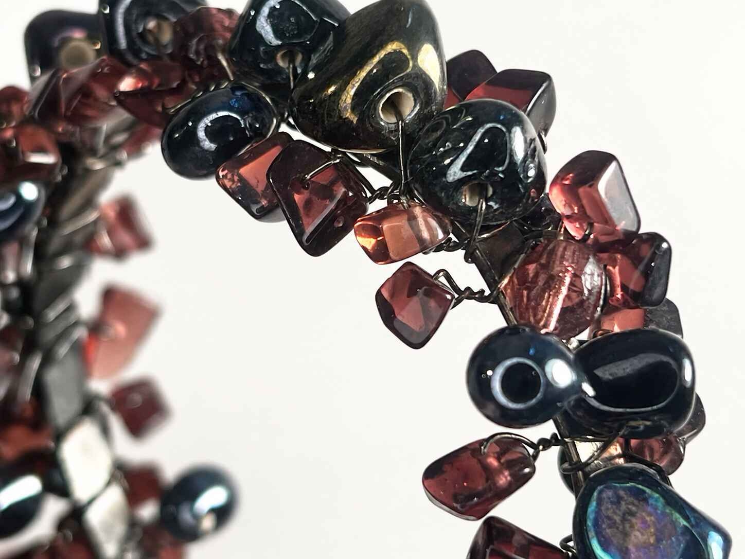 Silkwood glass chip and ceramic bead Bangle - Image 2