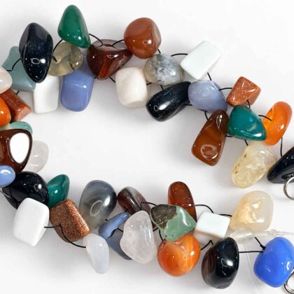 Elaine woven semi precious stone bracelet