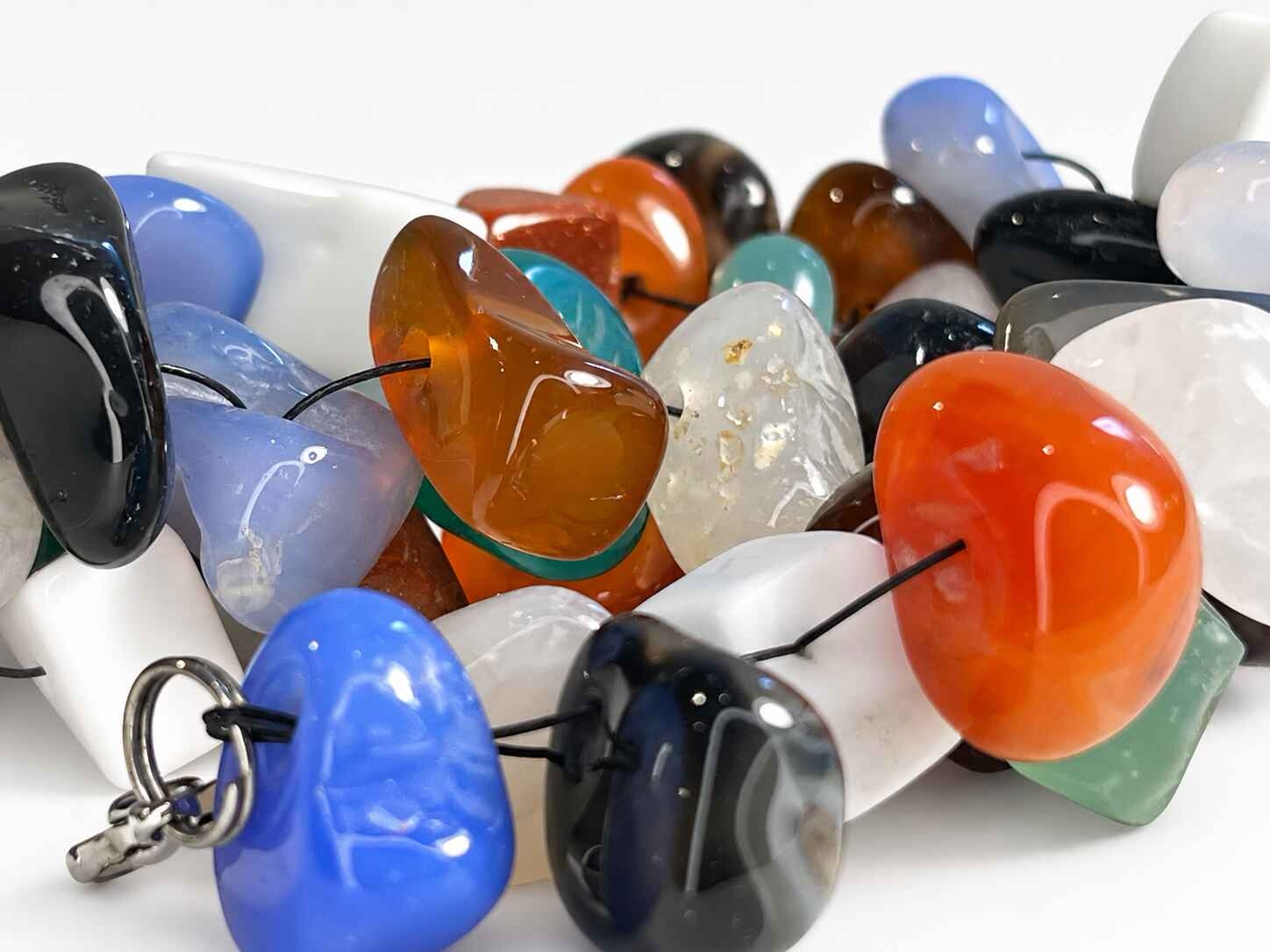Elaine woven semi precious stone bracelet - Image 3