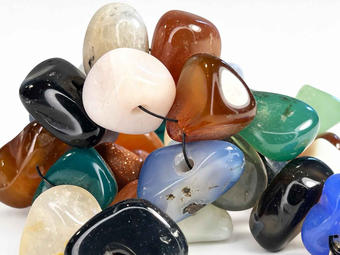 Elaine woven semi precious stone bracelet - Image 2