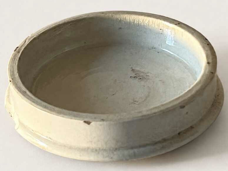 Antique White Ceramic Cold Cold Cream Lid - Image 7