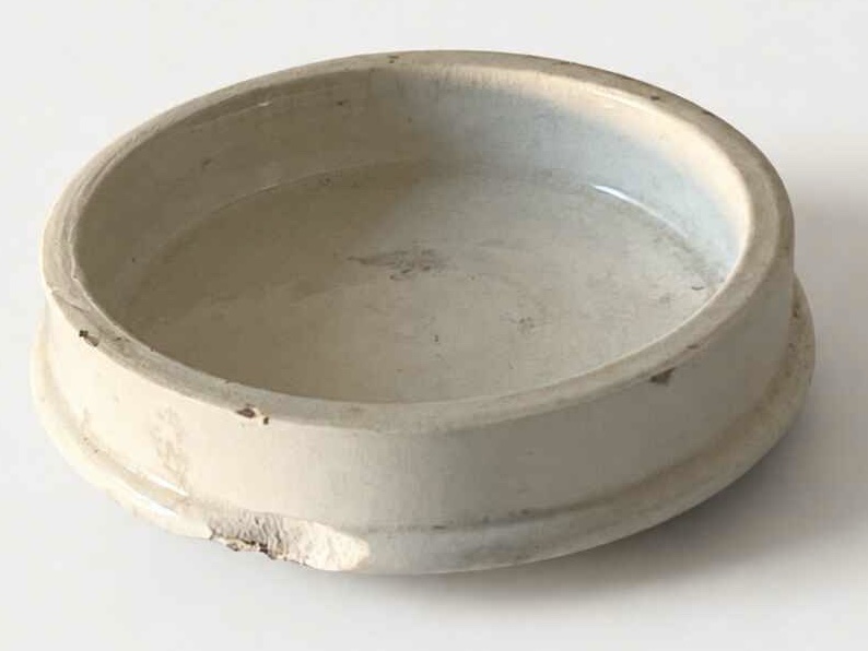 Antique White Ceramic Cold Cold Cream Lid - Image 5