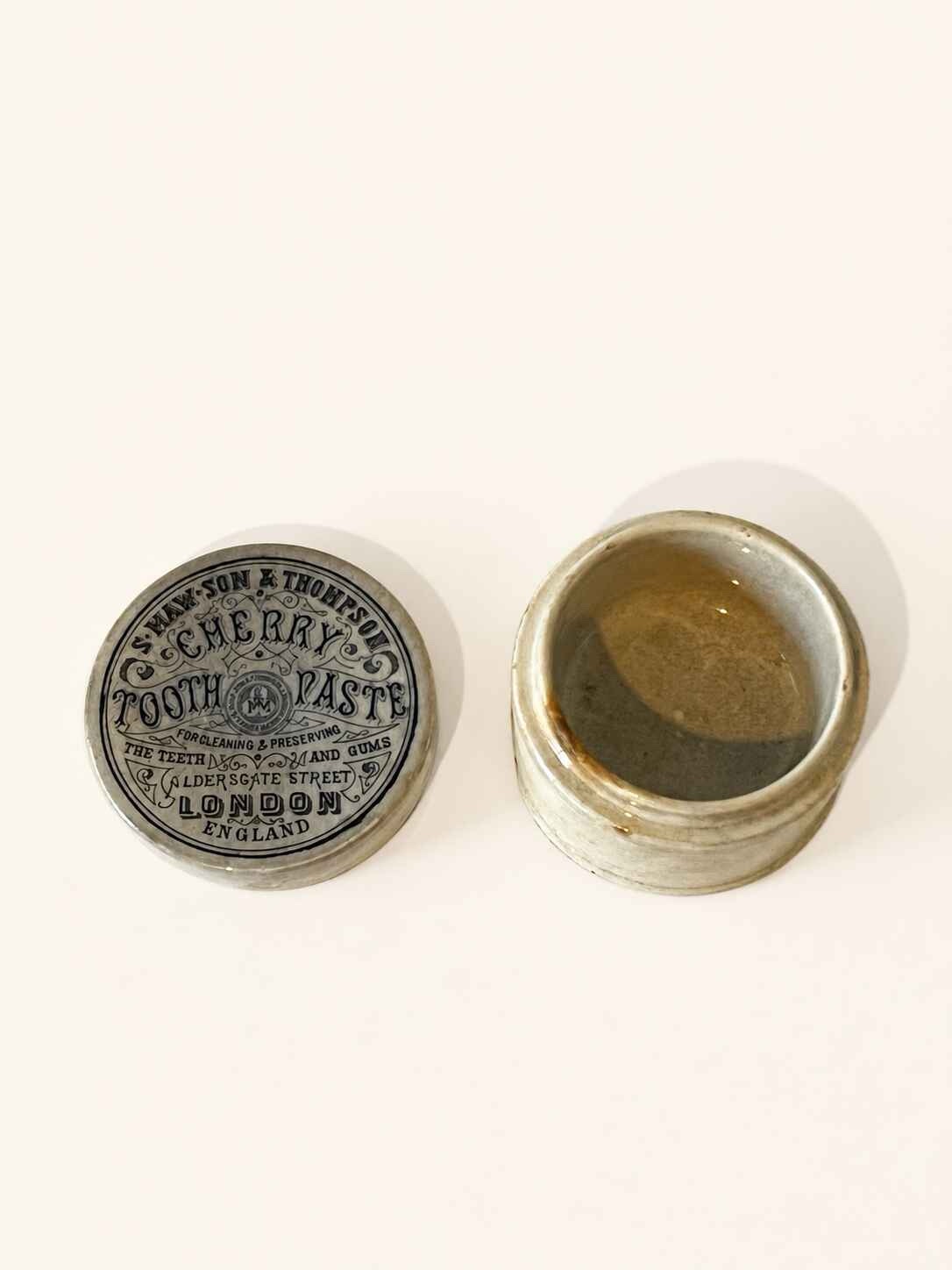 Antique S.Maw, Son & Thompson Ceramic Cherry Tooth paste jar - Image 4