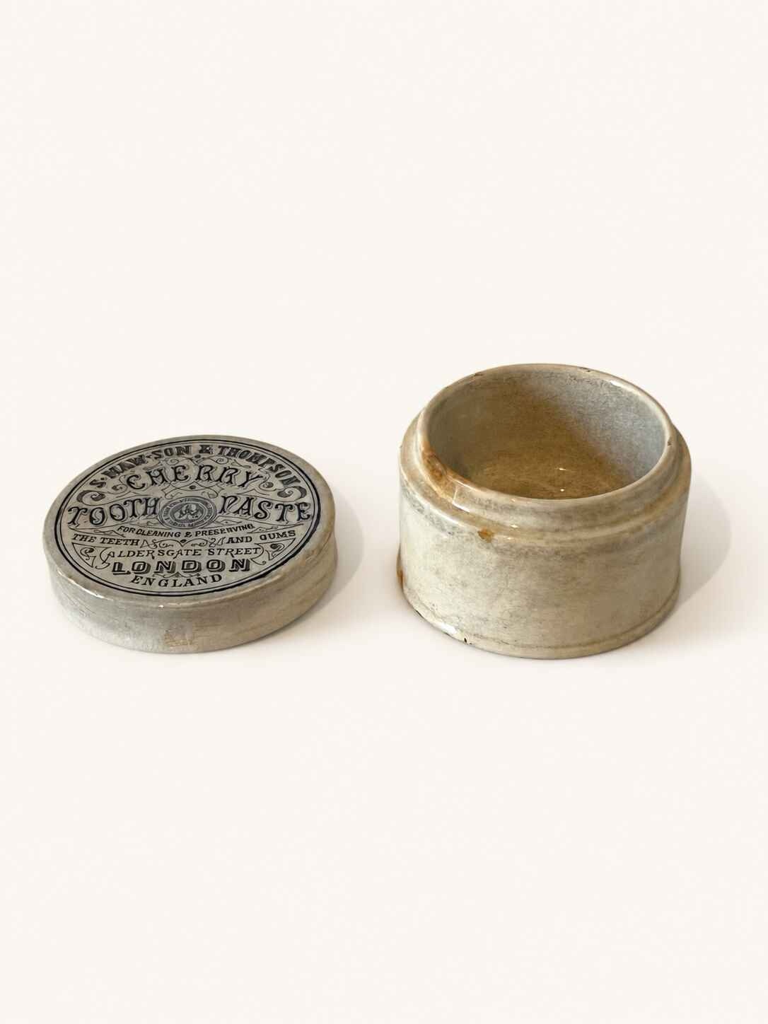 Antique S.Maw, Son & Thompson Ceramic Cherry Tooth paste jar - Image 6