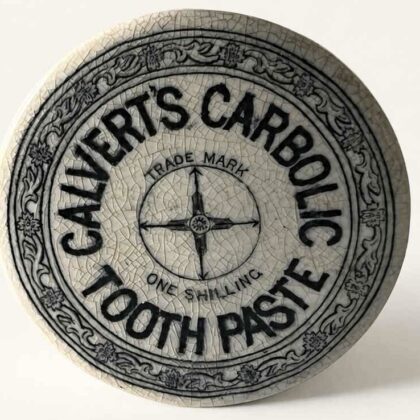 Antique Calverts Carbolic Tooth Paste Lid