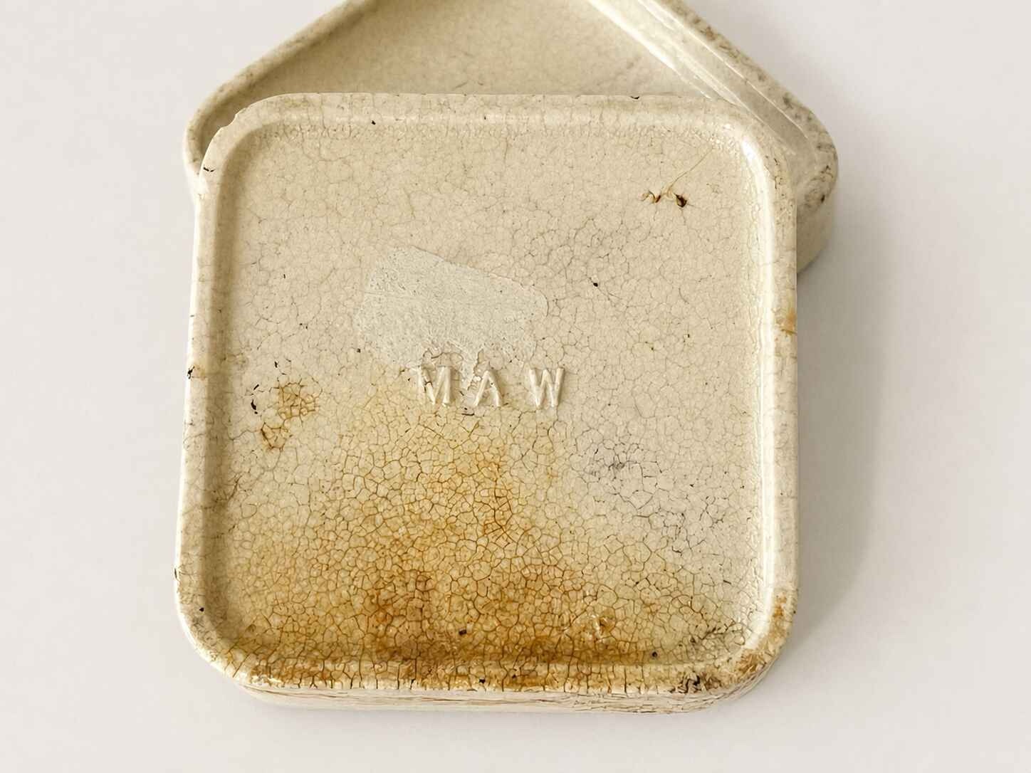 Antique S.Maw Son & sons Ceramic White Rose Tooth paste jar - Image 12