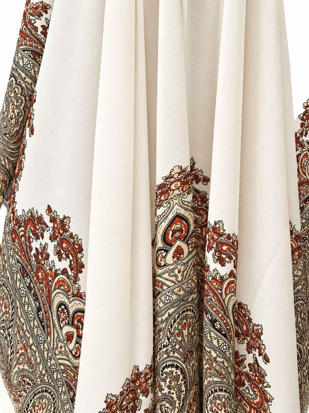 Cream Square light weight scarf - Image 3