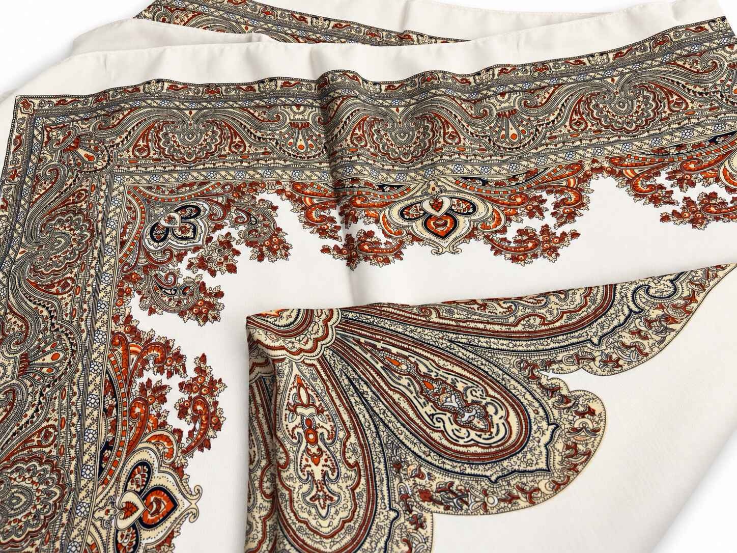 Cream Square light weight scarf - Image 2