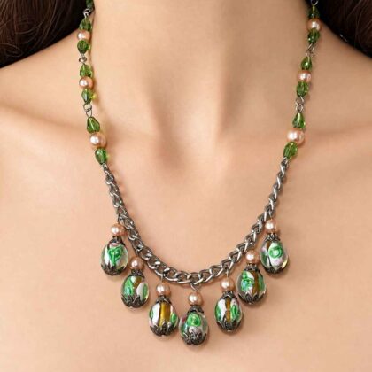 Amy Glass bead necklace