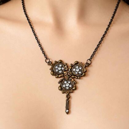 White Trina Diamanté necklace.