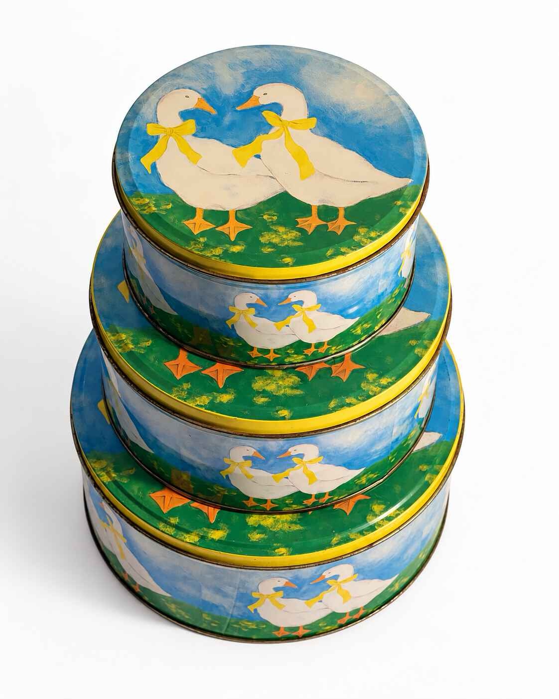 Two Ducks set of three Nesting tins - Image 2