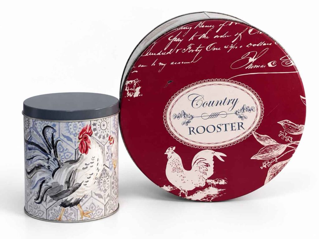 Rooster tin set