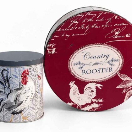 Rooster tin set