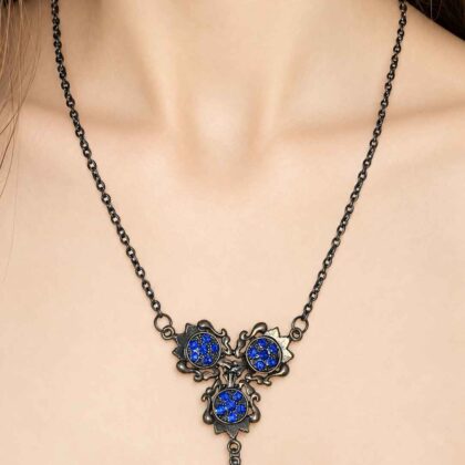 Blue Trina Diamanté necklace.