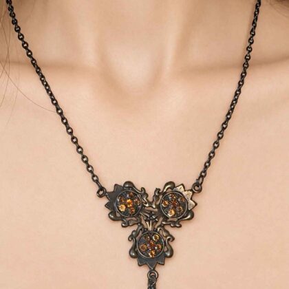 Brown Trina Diamanté necklace.