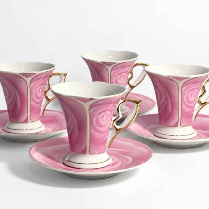 Four Wiesenthal collection espresso cups with saucers